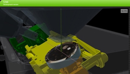 Abb. 3: Phenom XL Tilt&Rotation-Bedienoberfläche mit 3D-Visualisierung mit 3D-Visualisierung 