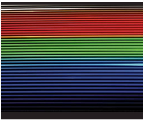 Echelle-Spektrum (Farbdarstellung)