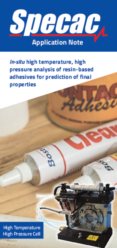 In-situ high temperature, high pressure analysis of resin-based adhesives