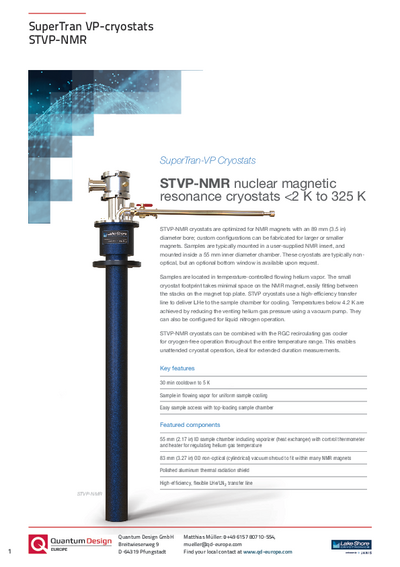 STVP-NMR cryostats