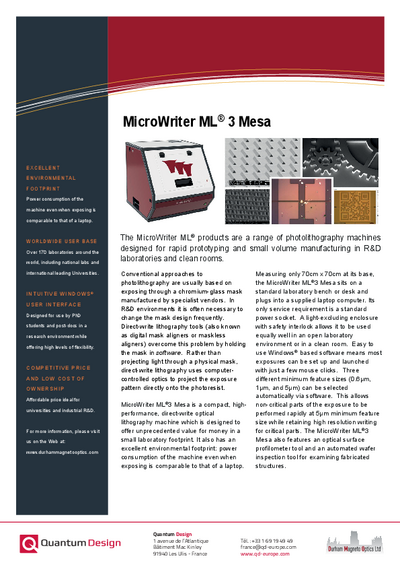 MicroWriter ML3 Mesa