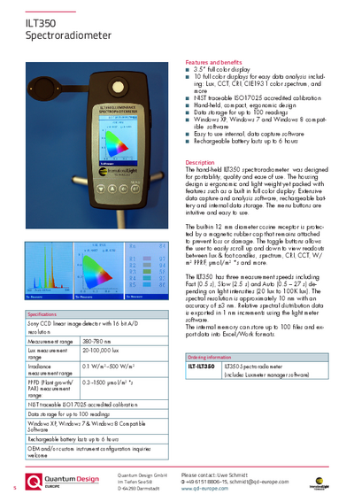 ILT350 Spectroradiometer