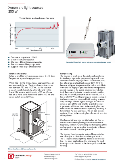 300 W Xenon arc light source