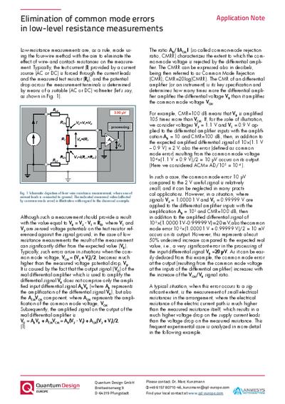 Elemination of common mode errors - AppNote