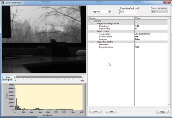 Labview software screenshot