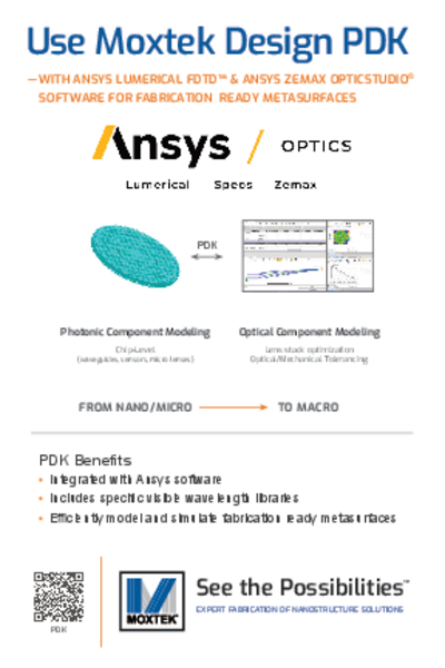Use Moxtek Design PDK