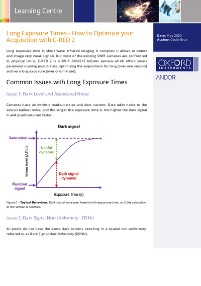 Long Exposure Times - How to Optimize your Acquisition with C-RED 2