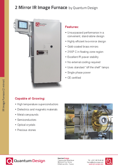 2 mirror furnace for crystal fabrication