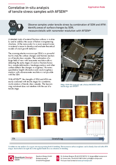 Analysis of tensile stress samples - Application Note
