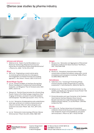 QSense case studies by pharma industry