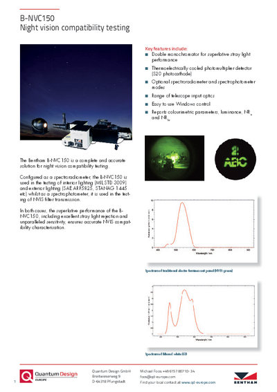 B-NVC150 Night vision compatibility testing