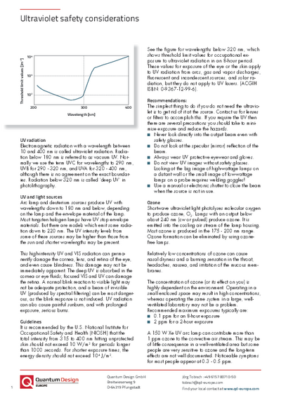 UV safety considerations