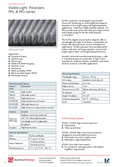 Visible light polarizers
