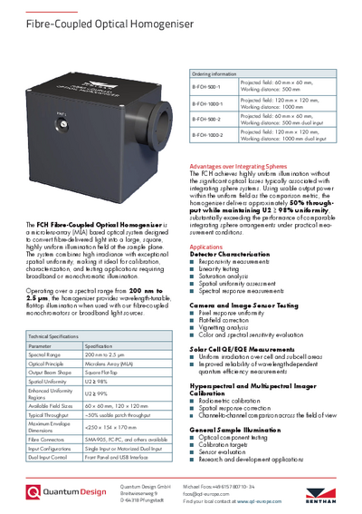 Fibre-Coupled Optical Homogeniser