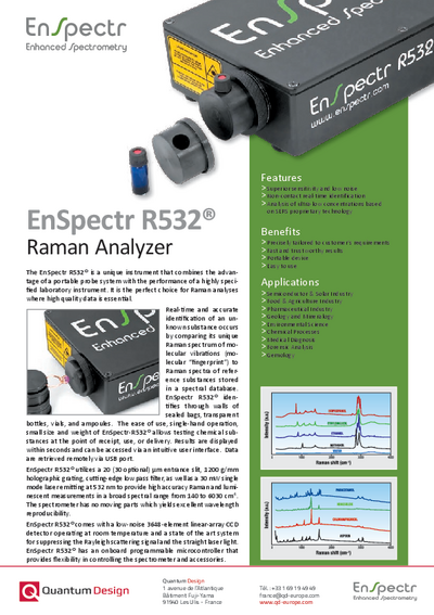 R532 Raman analyzer brochure