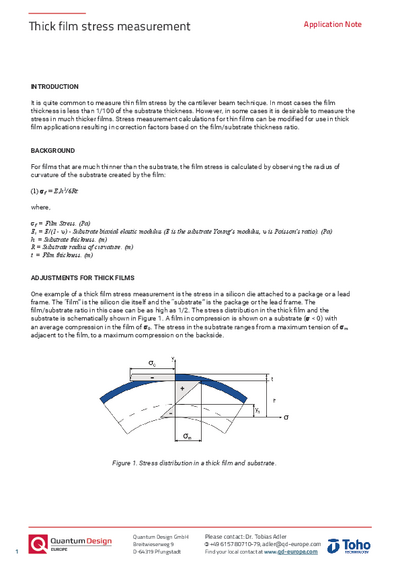 FLX Application Note: Thick Film Stress Measurement