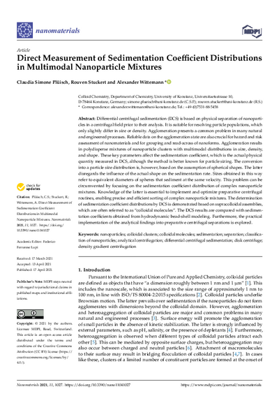 Application Note: Direct Measurement of Sedimentation Coefficient Distributions in Multimodal Nanoparticle Mixtures