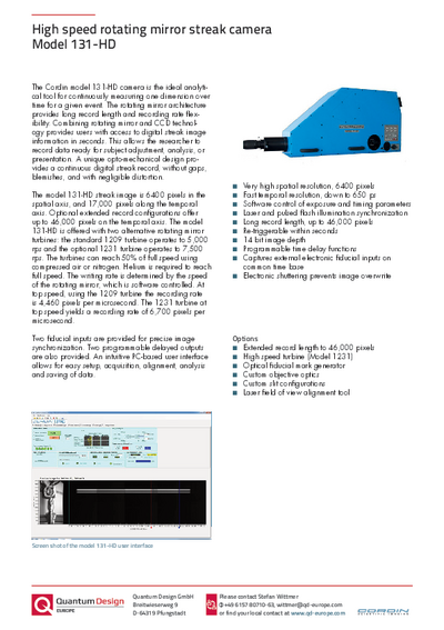 131 HD High speed camera