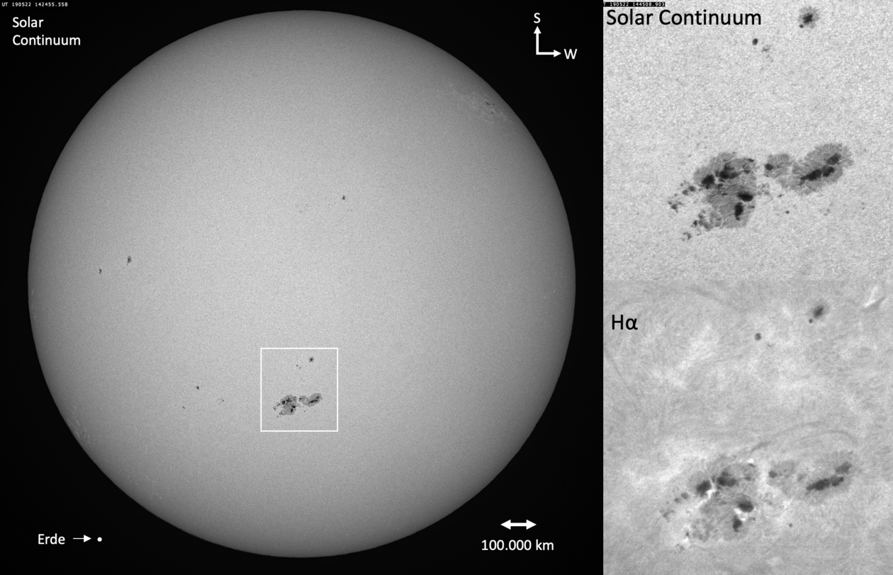 Die Sonne im Licht der Hα-Wasserstofflinie