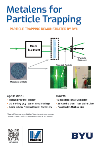 Metalens for Particle Trapping