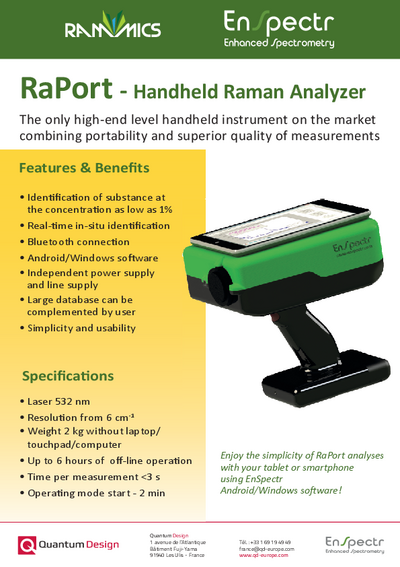 RaPort raman handheld analyzer brochure