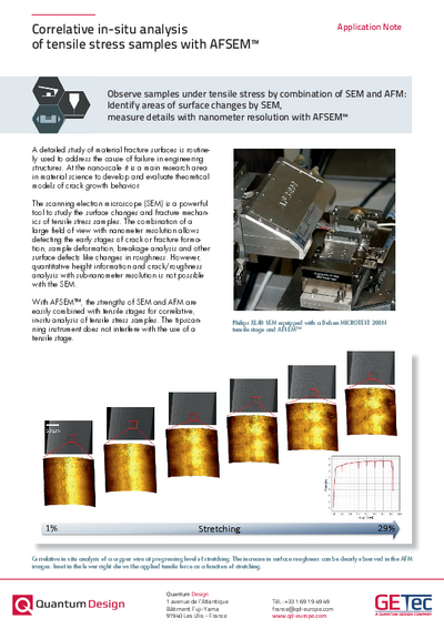 Analysis of tensile stress samples - Application Note