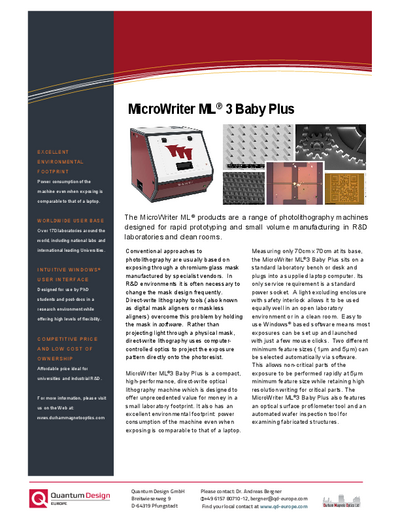 MicroWriter ML 3 Baby Plus