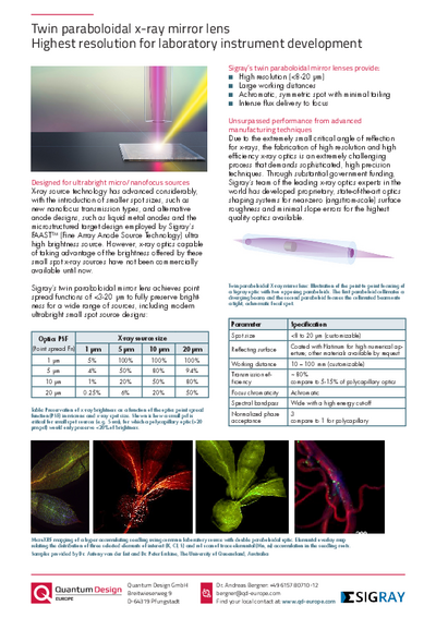 X-ray optics brochure