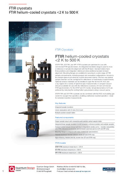 FTIR cryostats