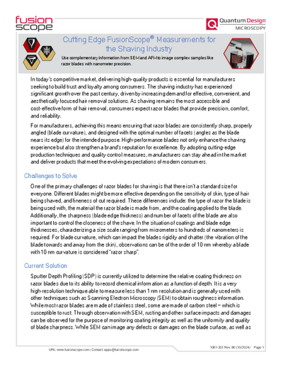 2024-10 – Cutting Edge FusionScope Measurements for the Shaving Industry
