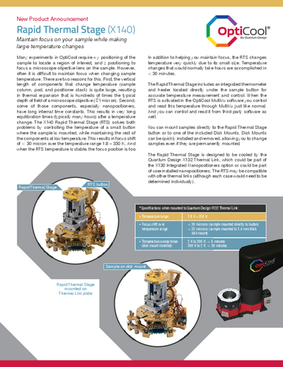 Rapid Thermal Stage (X140)