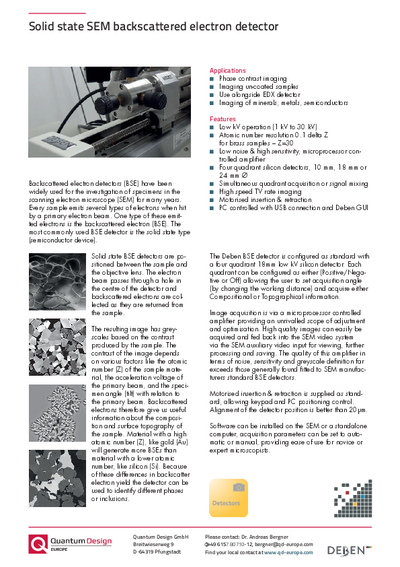 Solid state SEM detector