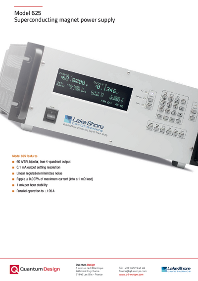 Superconducting magnet power supply - Model 625